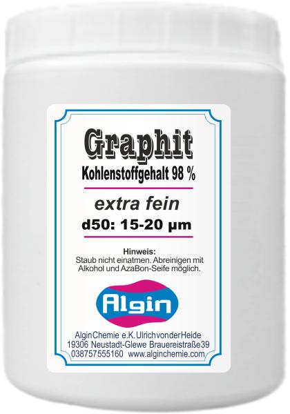 Graphitpulver 98% superfein 19 µm 500 ml Dose - Graphit